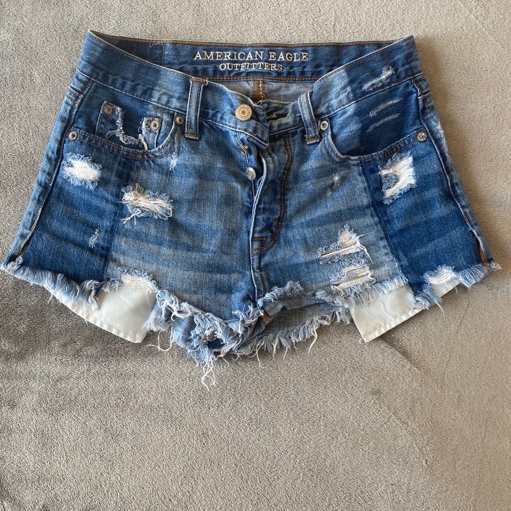 American Eagle Two Tone Jean Shorts